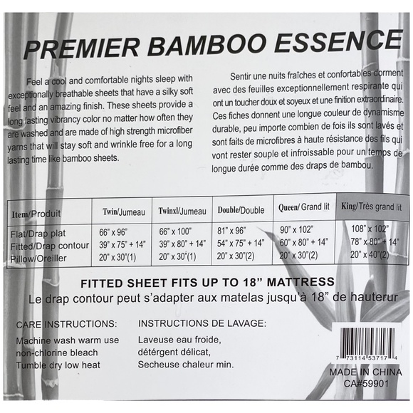 ✨SALE✨King 4pc Navy Bedsheets - Picture 4 of 5